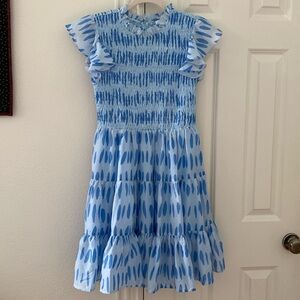 J. Marie Audrey Ruched blue dress - Small